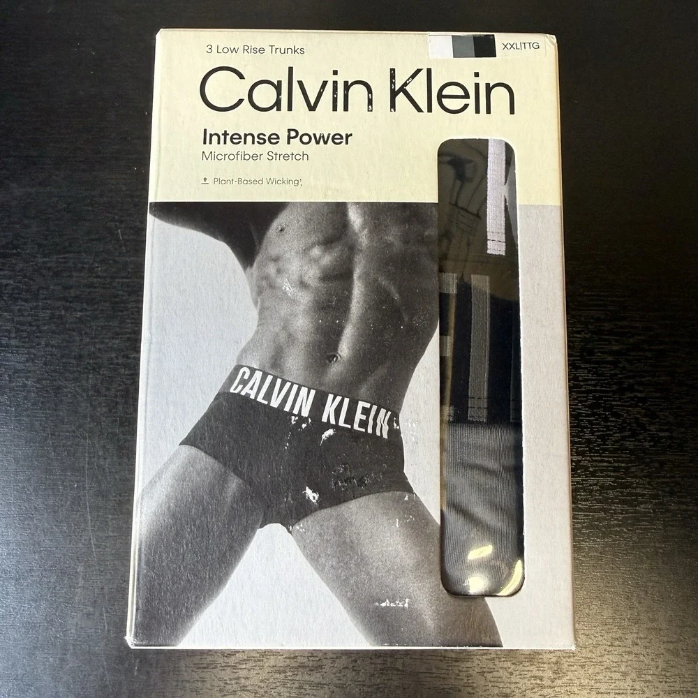 Calvin Klein Intense Power Microfiber Stretch Low Rise Trunks 3 Pack 2XL